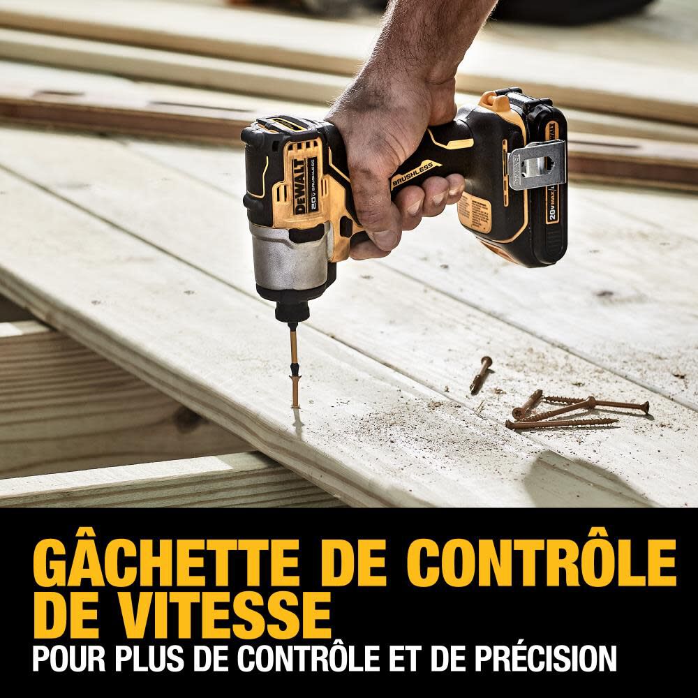 DEWALT 20V MAX 1/4in Impact Driver Kit Brushless Cordless Sansujyuku sansujyuku.com