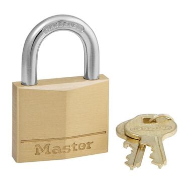 Master Lock 1-9/16 In. (40mm) Wide Solid Brass Body Padlock, large image number 0