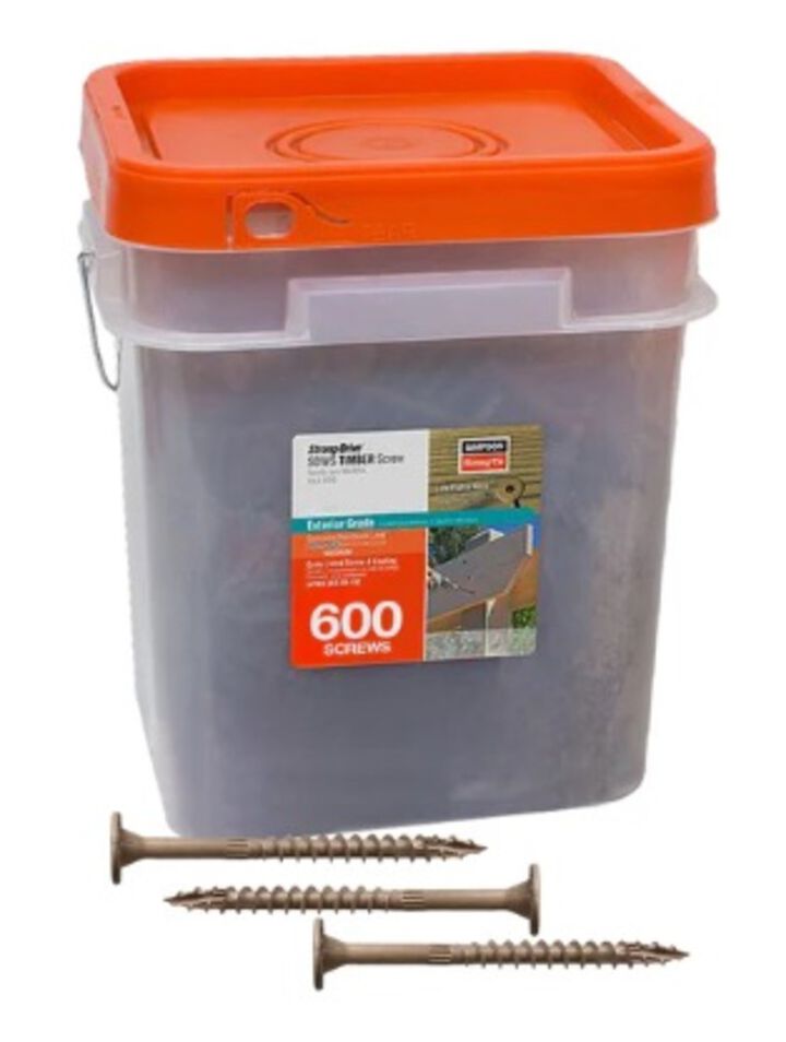 Simpson Strong-Tie 4 Inch Steel Exterior Grade Timber Screw 600 Pieces