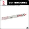 Milwaukee 9 in. 14 TPI THE TORCH SAWZALL Blade 5PK, small image number 2