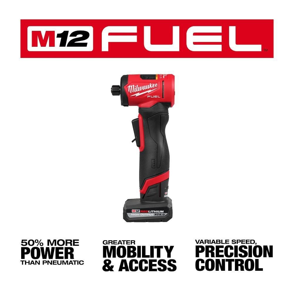 Milwaukee M12 FUEL 1/4 Inch Right Angle Die Grinder Kit, large image number 4