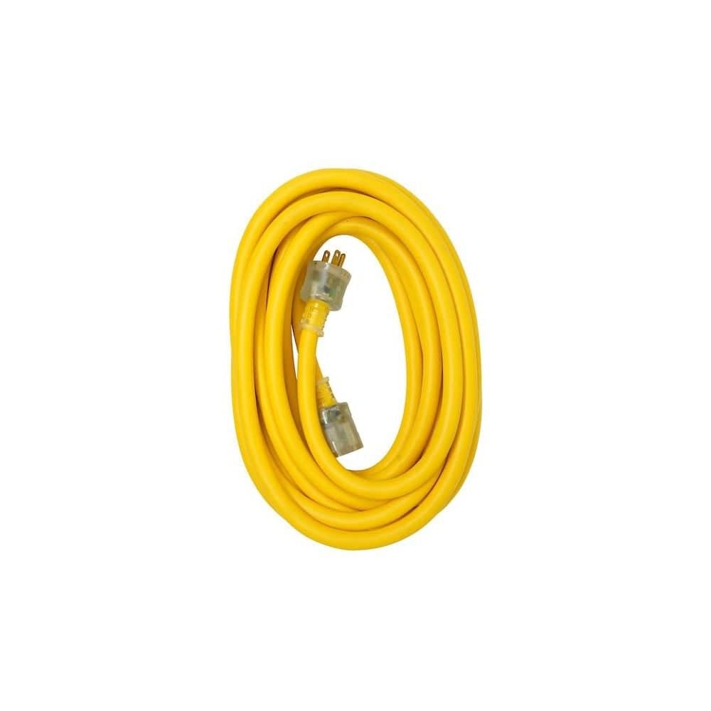 Southwire SEOOW Polar Solar 25 Ft Yellow 12/3 Heavy-Duty Outdoor Extension Cord with Power Light Indicator, large image number 2