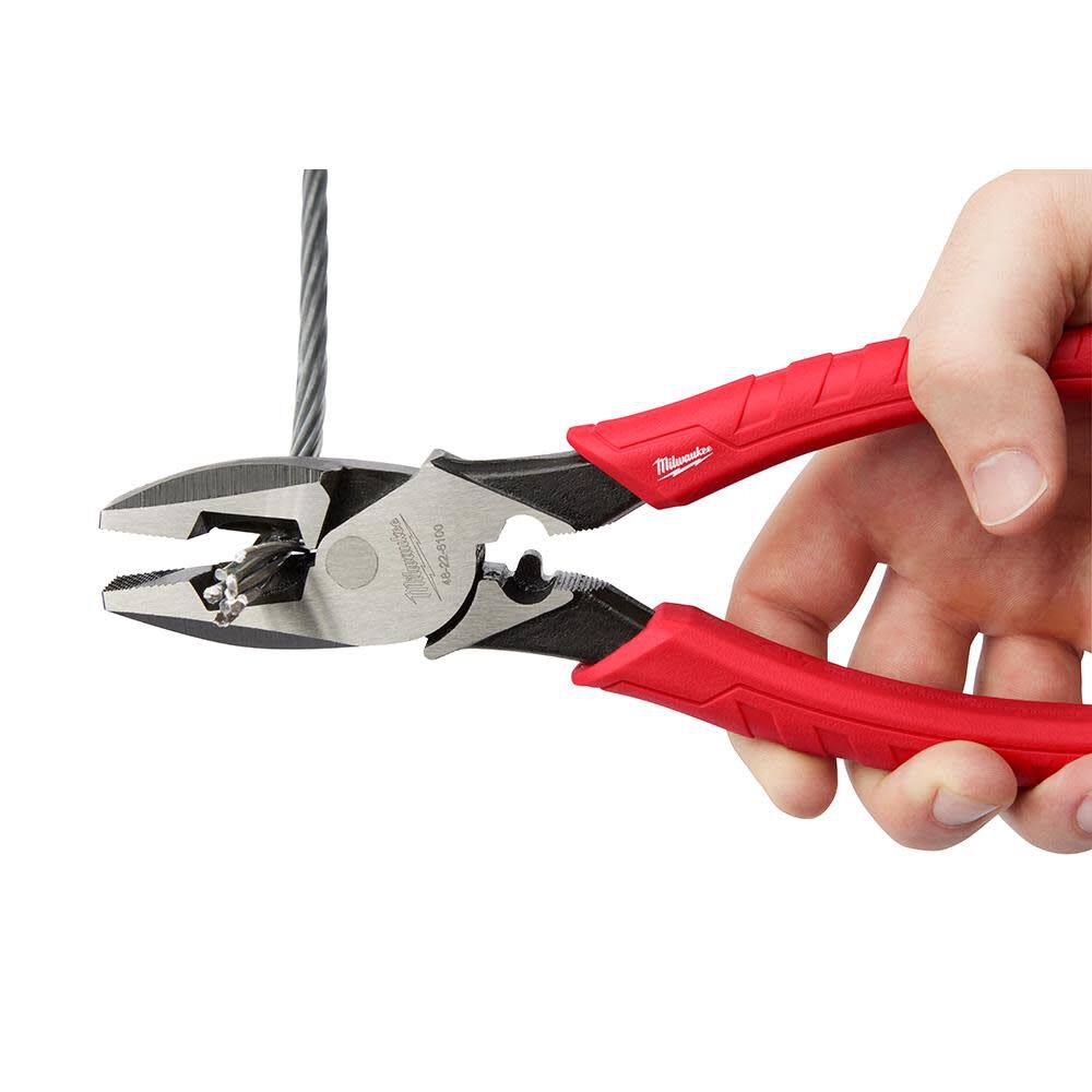 Milwaukee 9 In. Comfort Grip High Leverage Linesman Pliers with Crimper -  Farr's Hardware