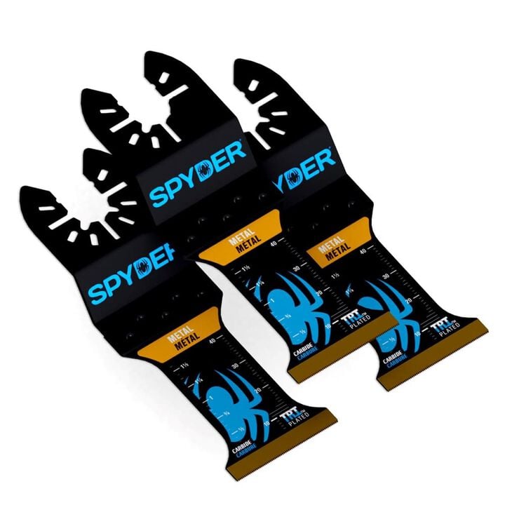 Spyder Oscillating Tool Blade, 1.35 Inch x 1.75 Inch, Carbide Teeth, 3 Pieces