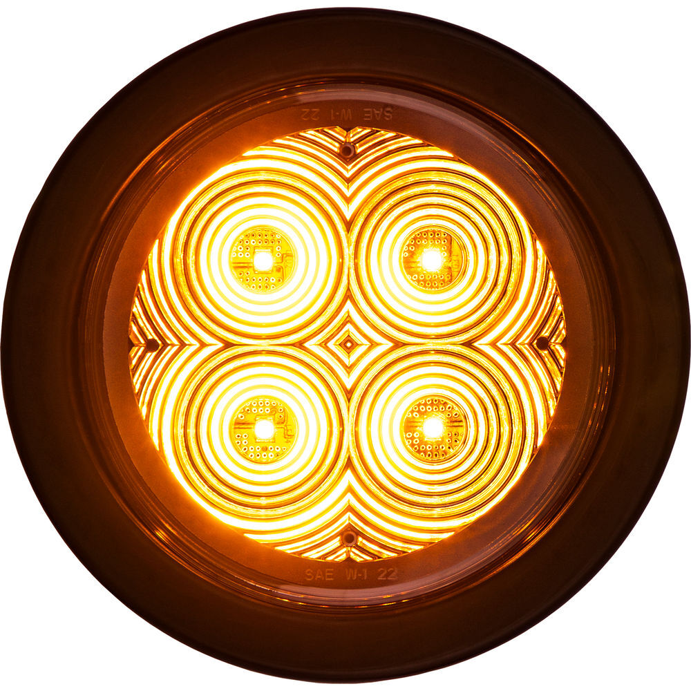 Buyers Products Company 4 Inch Round Recessed Strobe with Amber LEDs and Clear Lens - SL42CA