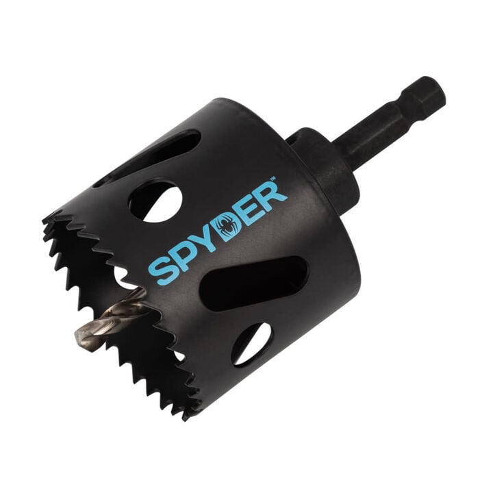 Spyder 2-1/4 Inch Bi-Metal Arbored Hole Saw, HSS Pilot Bit