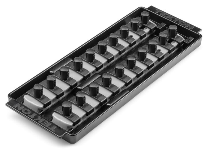 Tekton 20 Slot Universal Socket Organizer for 3/8 Inch Drive Sockets and Bit Sockets, Gray, large image number 1
