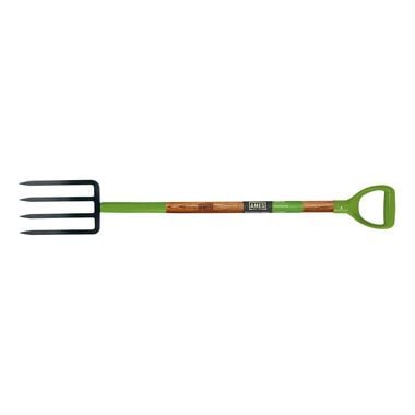Ames 4-Tine Spading Fork with Ergonomic D-Top Grip on Hardwood Handle