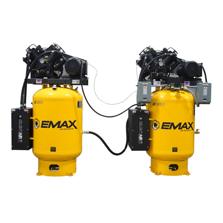 EMAX 208V 10HP 3PH 120 Gallon Alt Vertical Air Compressor with Radiator