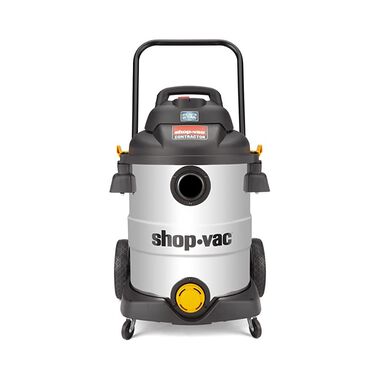 Shop Vac 12 Gallon Wet/Dry Vacuum 6.5 Peak HP Contractor Series Stainless Steel with SVX2 Motor Technology
