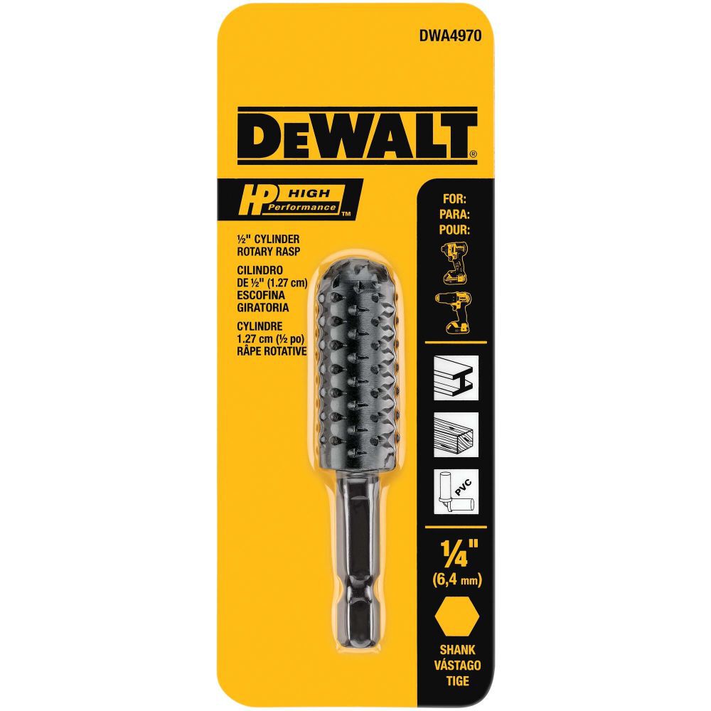 DEWALT 1/2in HP Cylinder Rotary Rasp, large image number 2