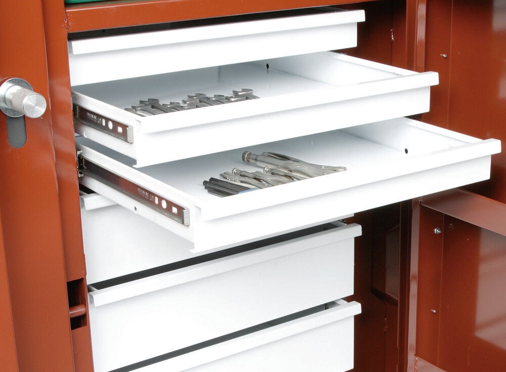 Crescent JOBOX Rolling Work Bench 6 Drawers 1 Shelf 6in Casters, large image number 3