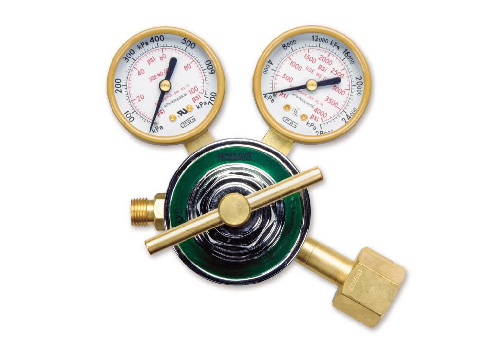Hobart CGA-540 Medium Duty Oxygen Regulator & Gauges, large image number 1