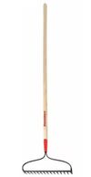Razorback 16 Inch 15 Tine Bow Head Rake with 66 Inch Wood Handle, small image number 1