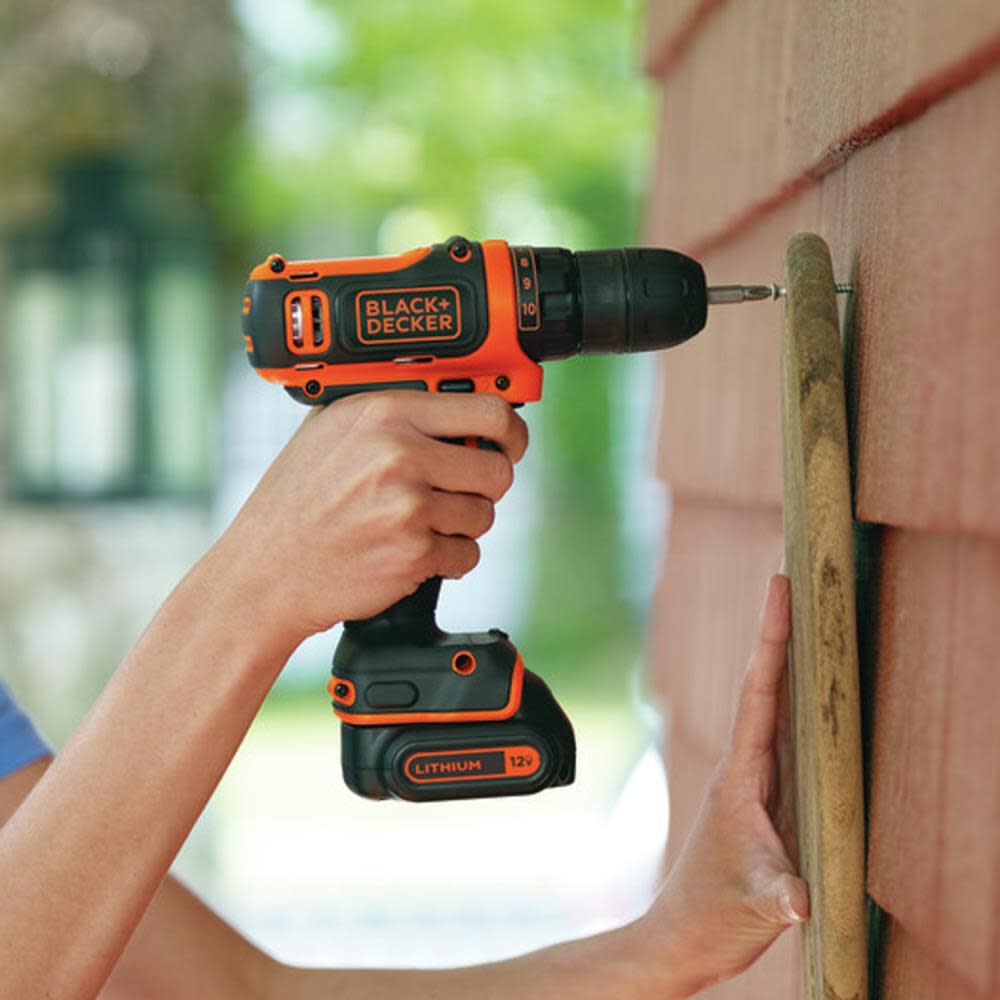 Black and Decker 12V MAX Li-Ion Cordless Drill Kit BDCDD12C from Black and  Decker - Acme Tools