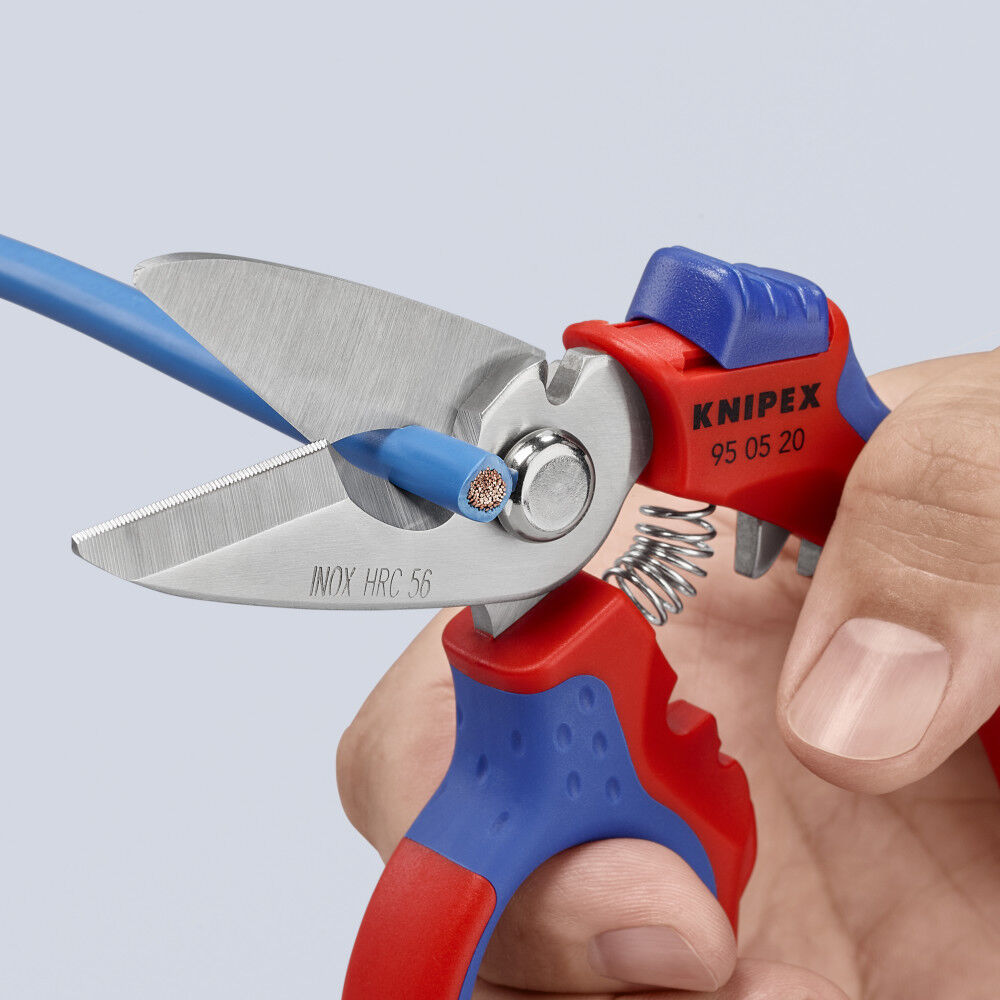 Knipex 6-1/4 Inch Angled Electricians Shear, large image number 9