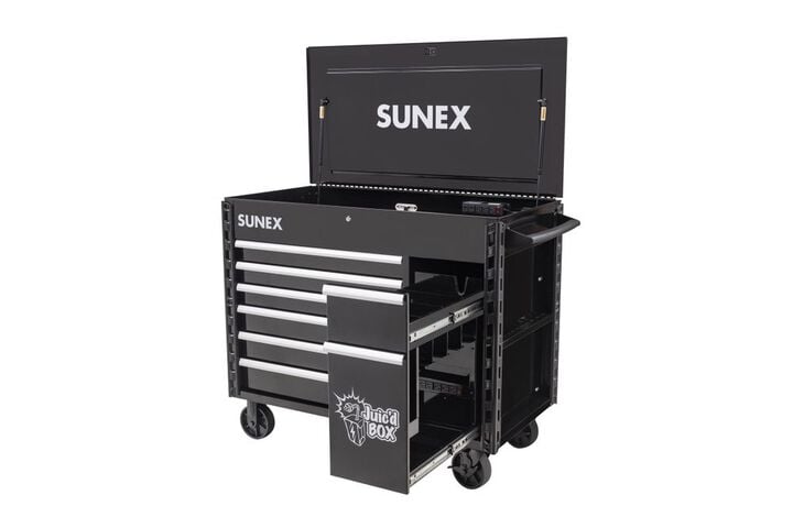 Sunex JUIC'D BOX 50 Inch 7 Drawer Powered Rolling Tool Cart, large image number 2
