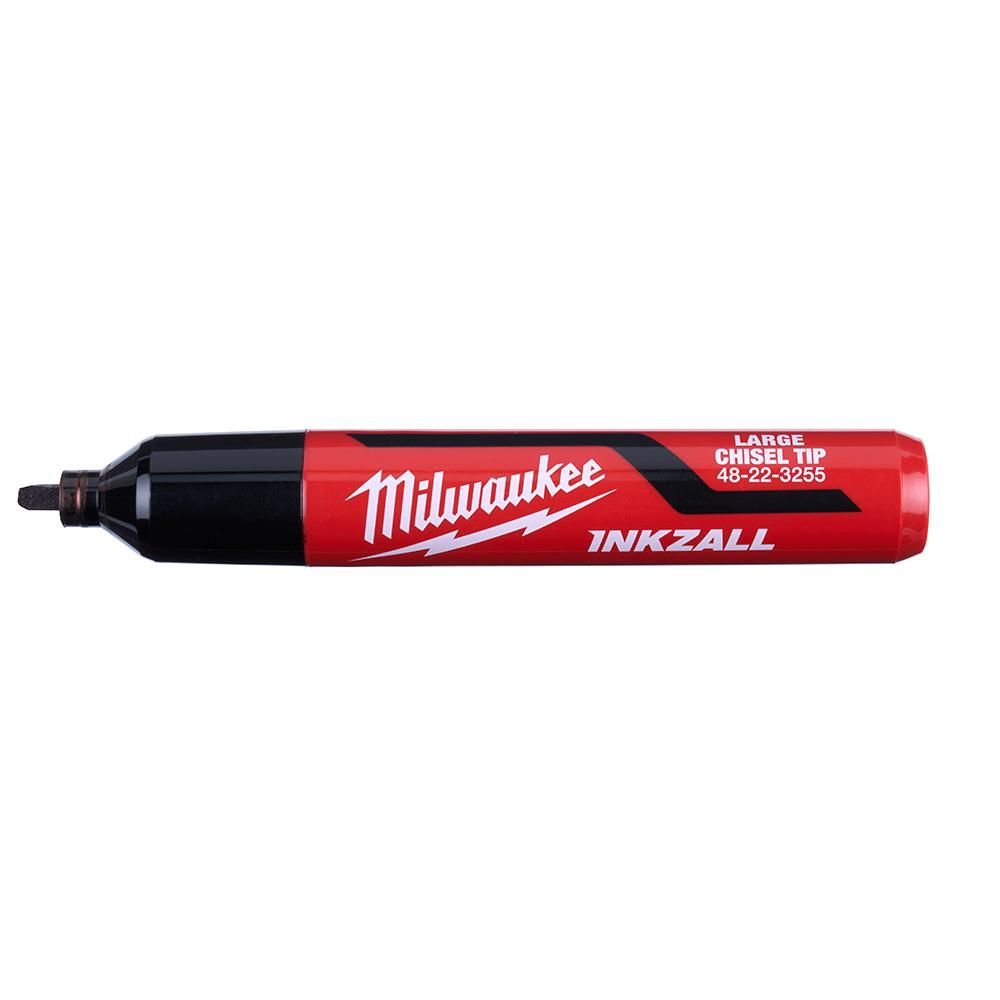 Milwaukee INKZALL 3PC Large Chisel Tip Black Marker, large image number 3