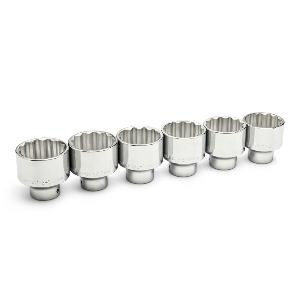 GEARWRENCH 3/4 Inch Drive 12 Point SAE Standard Length Socket 6 Piece Set, large image number 2