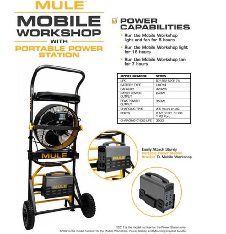 Mule Mobile Workshop with 350 Watt Lithium-Ion Battery Portable Power Station, large image number 1