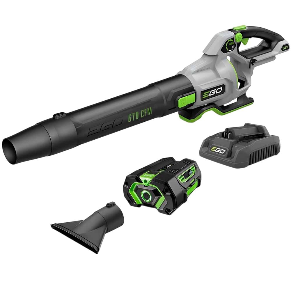 EGO POWER Blower Kit 670 CFM with 4Ah Battery & 320W Charger - LB6703