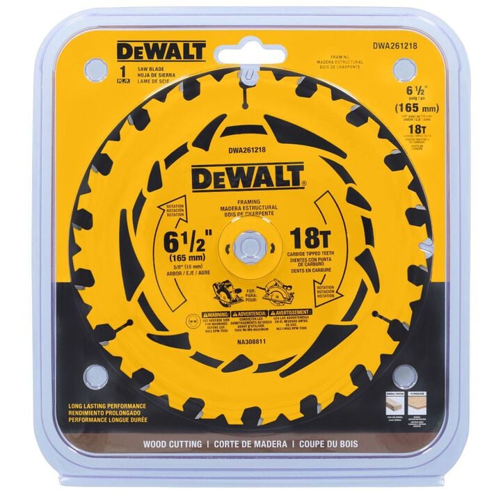DEWALT 6-1/2 Inch 18T Circular Saw Blade, large image number 8