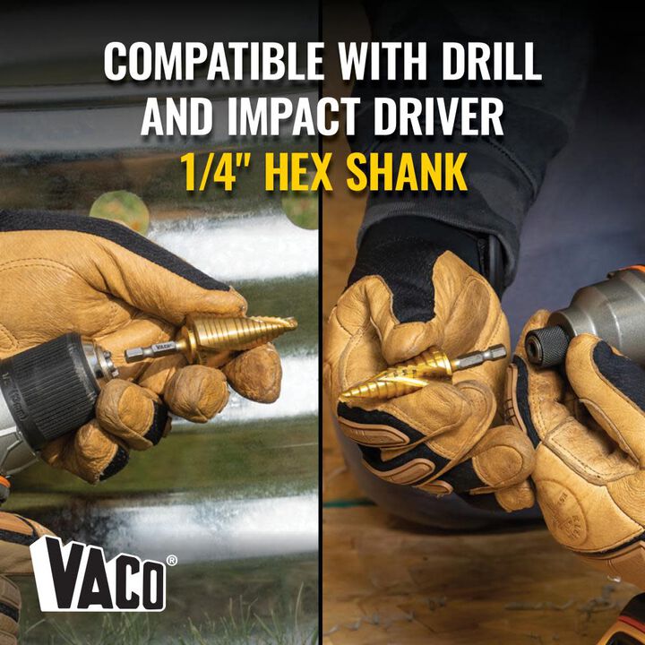 Klein Tools 3/16in to 7/8in Step Drill Bit VACO, large image number 2