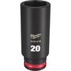 Milwaukee SHOCKWAVE Impact Duty Socket 3/8in Drive 20MM Deep 6 Point, small image number 1