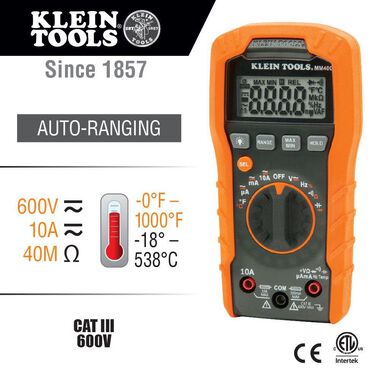 Klein Tools Digital Multimeter Auto-Range 600V, large image number 1