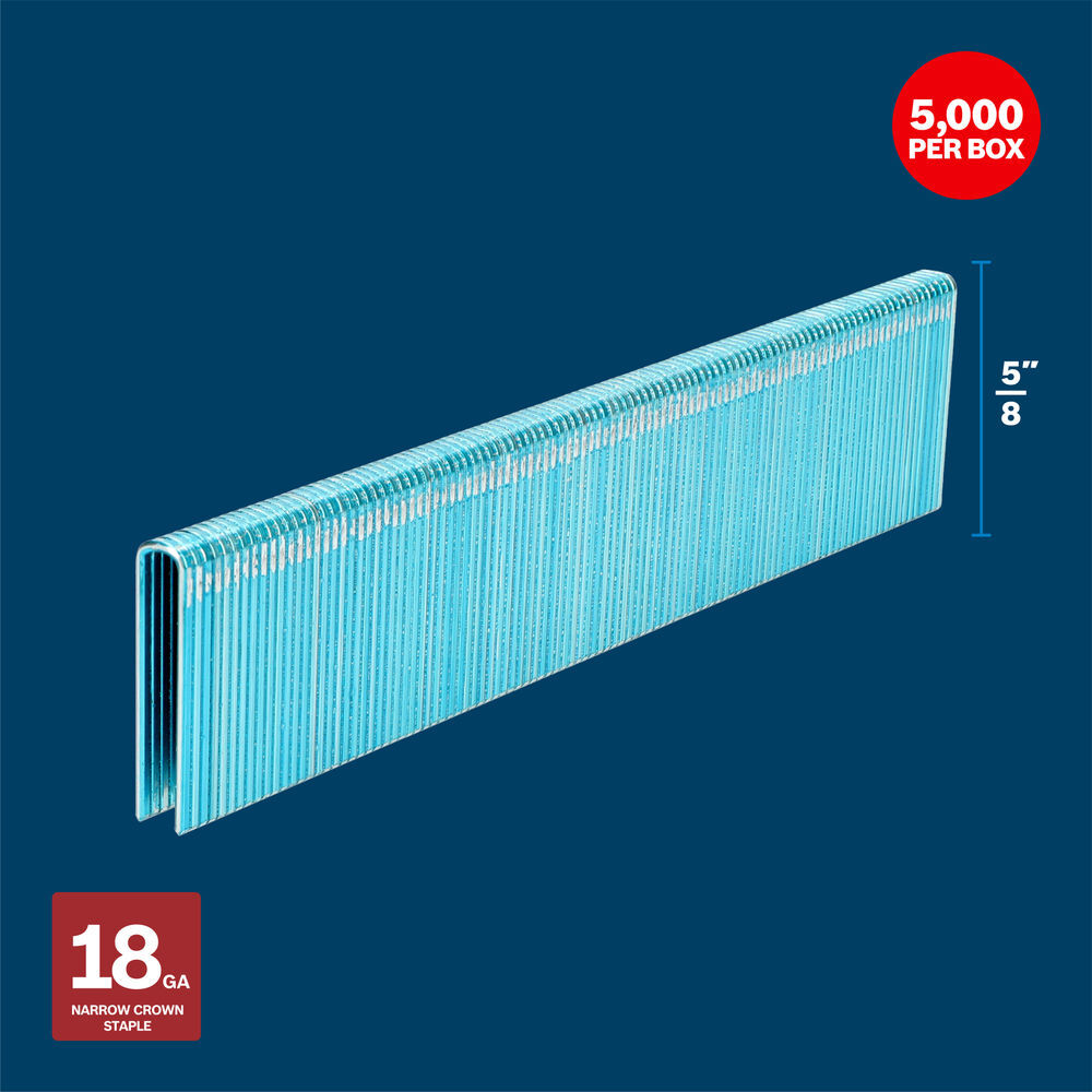 Bosch 5/8 Inch 18 Gauge Narrow Crown Staples, 5000 Count, large image number 2