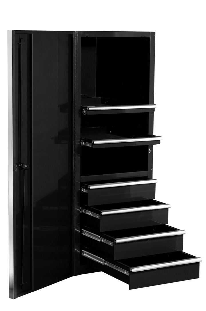 Extreme Tools 24in Black Side Cabinet with Chrome Handles, large image number 1