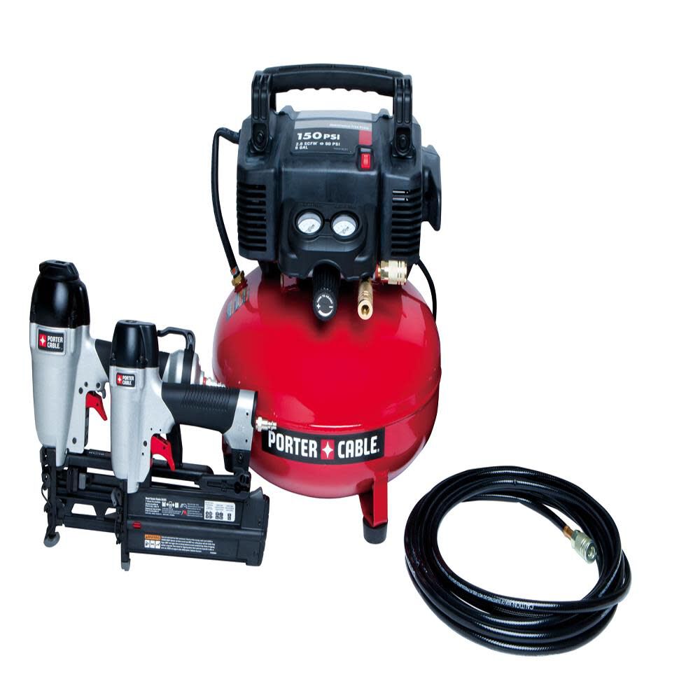 Porter cable air compressor store with nail guns
