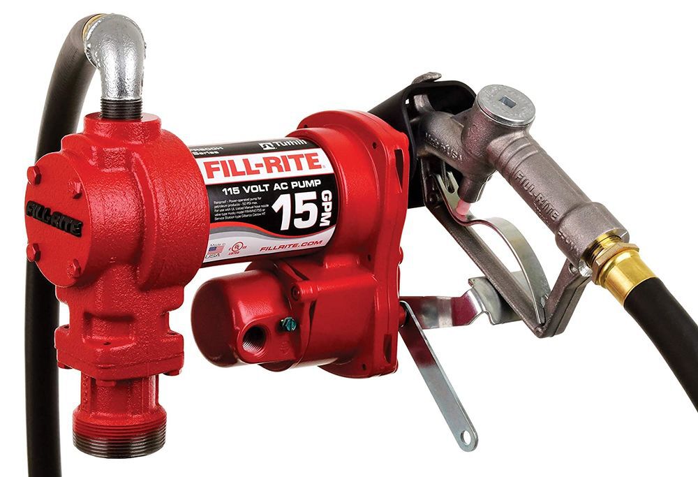 Fill-Rite Fuel Pump Kit 115VAC 15GPM Manual Nozzle Hose, large image number 2