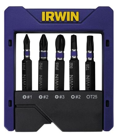 Irwin Impact Mixed Power Bit Pocket Set 5 Pc.