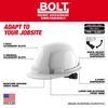 Milwaukee Blue Front Brim Hard Hat with 6pt Ratcheting Suspension Type 1 Class E & BOLT USB Cooling Fan Bundle, small image number 3