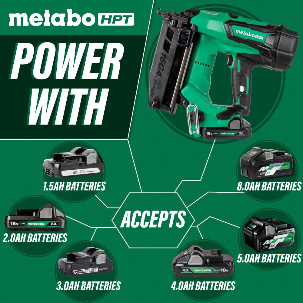 Metabo 16 gauge best sale finish nailer cordless
