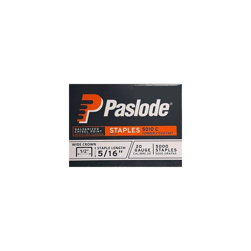 Paslode Wide Crown Staples 1/2in Crown x 5/16in Length Galvanized