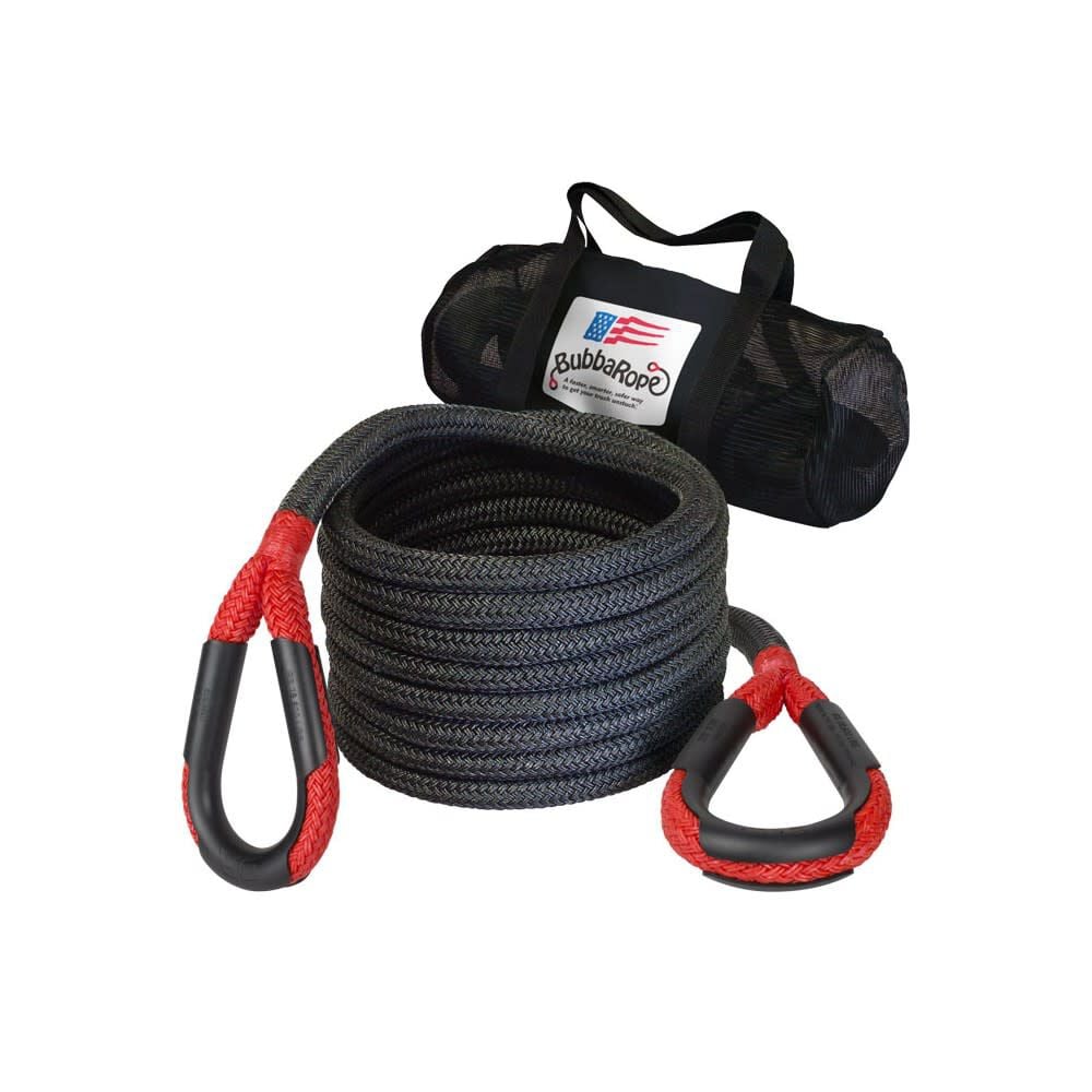 Bubba Rope 7/8 Inch x 30 Ft. Red Power Stretch Off-Road Recovery Rope – 176680RDG