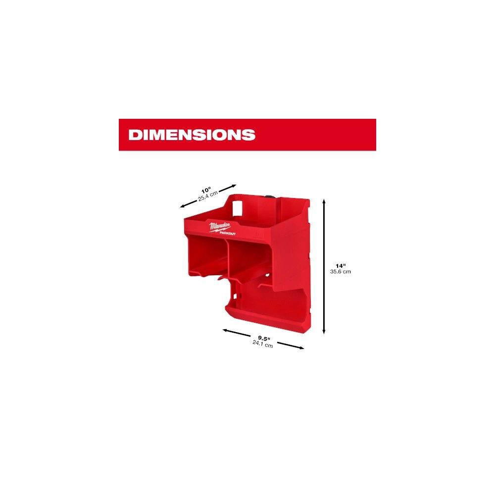 Milwaukee Packout 50 Pound Compact Wall Plate, 25 Pound Tool Station Bundle, large image number 6
