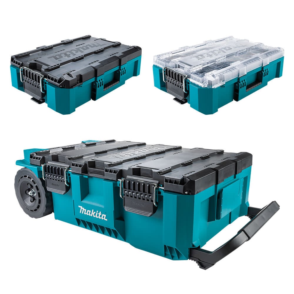 Makita MAKTRAK 3pc Rolling Tool Chest, Medium Tool Box, and Deep Medium Organizer Bundle, large image number 1