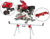 Milwaukee M18 FUEL 7-1/4 Inch Dual Bevel Sliding Compound Miter Saw, Folding Miter Saw Stand, Mounting Brackets, & XC8.0 Starter Kit, small image number 1