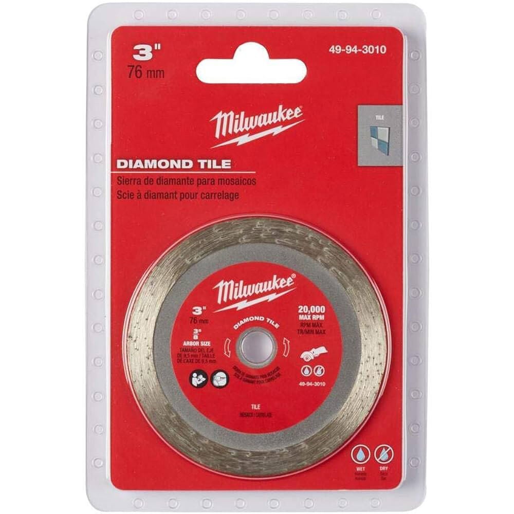 Milwaukee 3 Inch Continuous Rim Diamond Blade for Tile, large image number 2