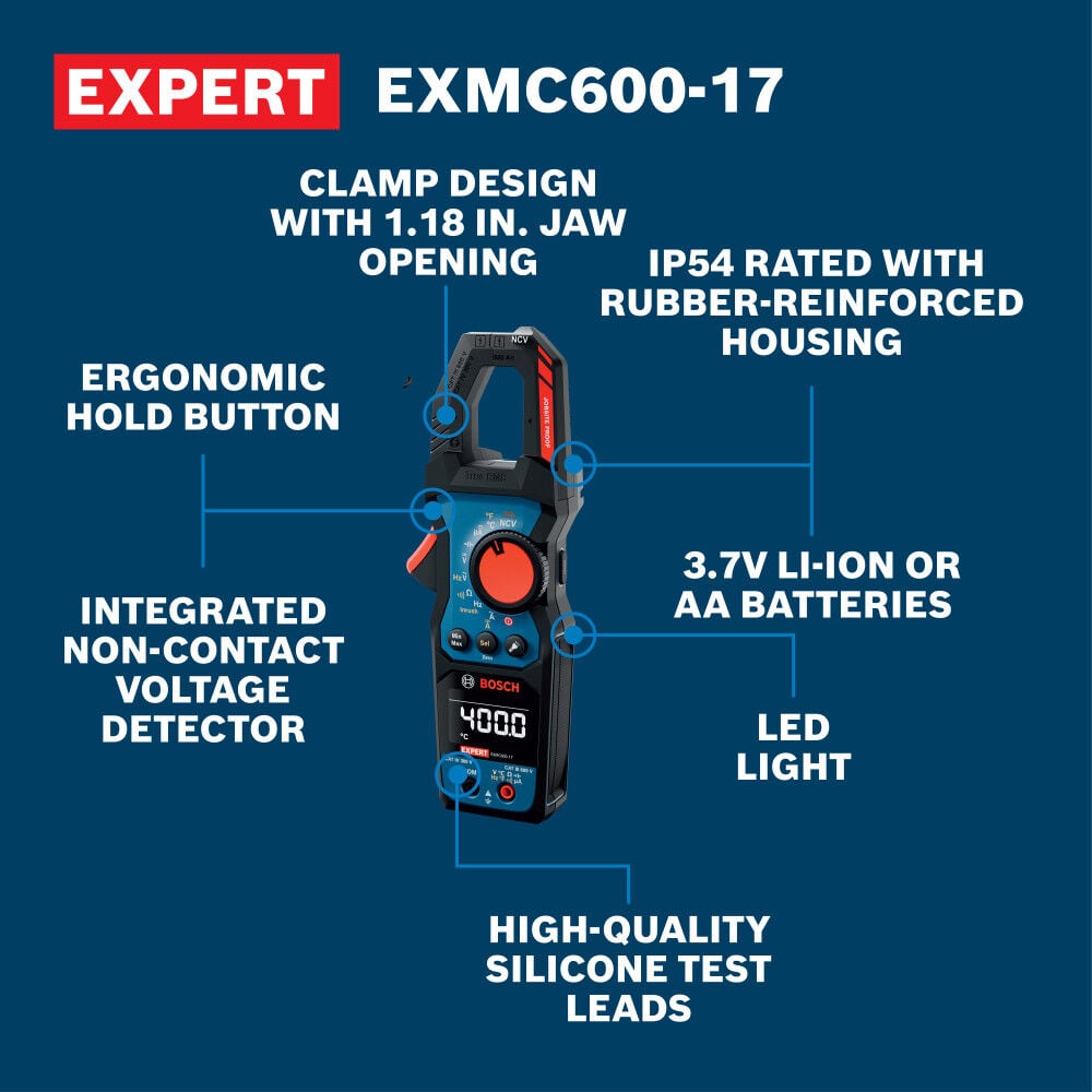 Bosch EXPERT Clamp Meter, large image number 2