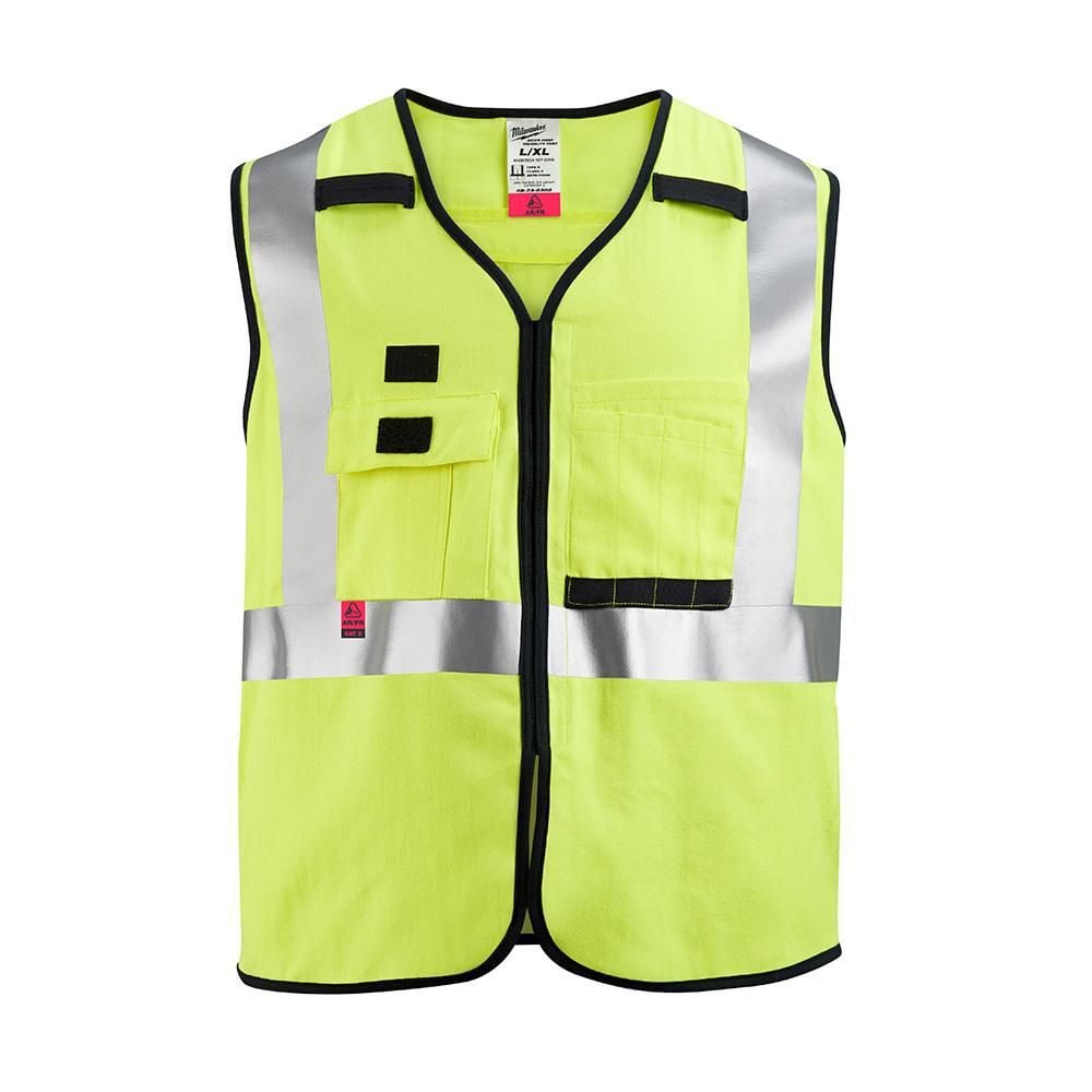 Milwaukee High Vis Safety Vest Yellow Class 2 AR/FR Cat 1 4XL/5XL, large image number 1