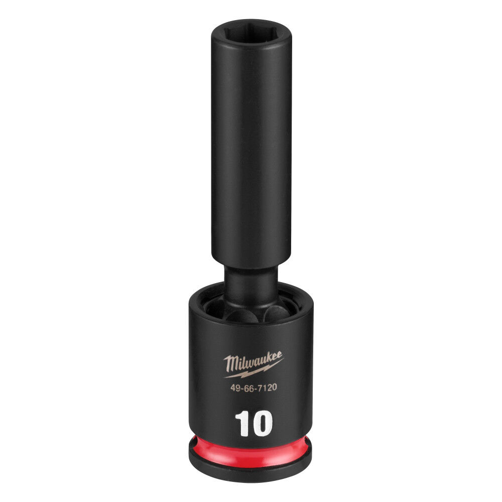 Milwaukee SHOCKWAVE Impact Duty 3/8 Inch Drive 10MM Deep Swivel Socket - 49-66-7120