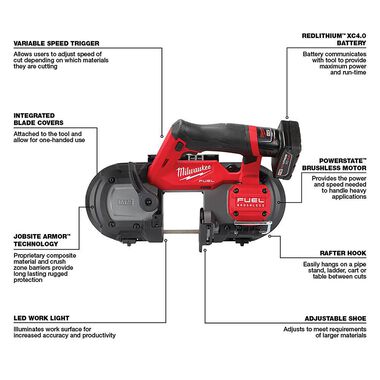 Milwaukee M12 FUEL Compact Band Saw Kit, large image number 6