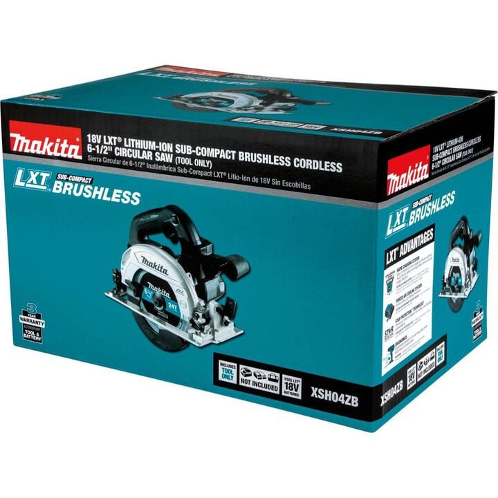 Makita 18V LXT Lithium-Ion Sub-Compact Brushless Cordless 6-1/2 Inch Circular Saw (Bare Tool) & LithiumIon 4.0Ah Battery Pack and Charger Starter Kit Bundle, large image number 21