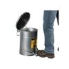 Justrite 6 Gallon Silver Self-Closing Cover Oily Waste Can, small image number 2