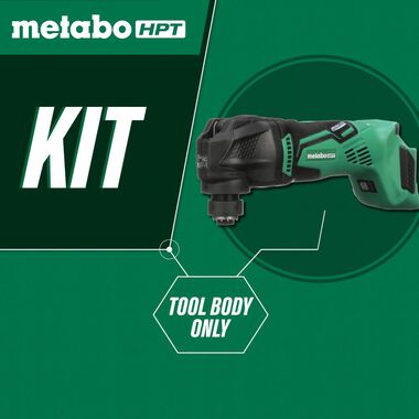 Metabo HPT 18V Brushless Lithium Ion Oscillating Multi-Tool (Bare Tool), large image number 2