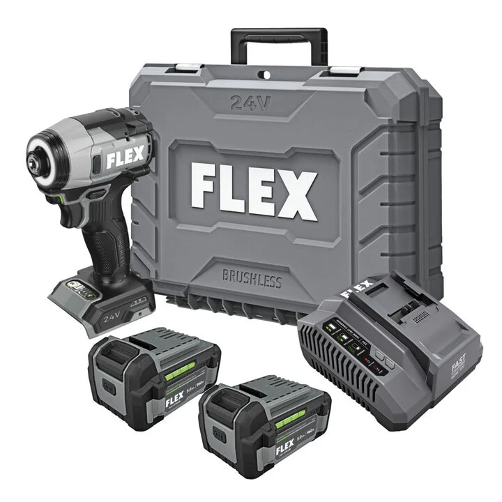 FLEX 1/4 Inch One-Touch Hex Impact Driver with Multi-Mode Kit